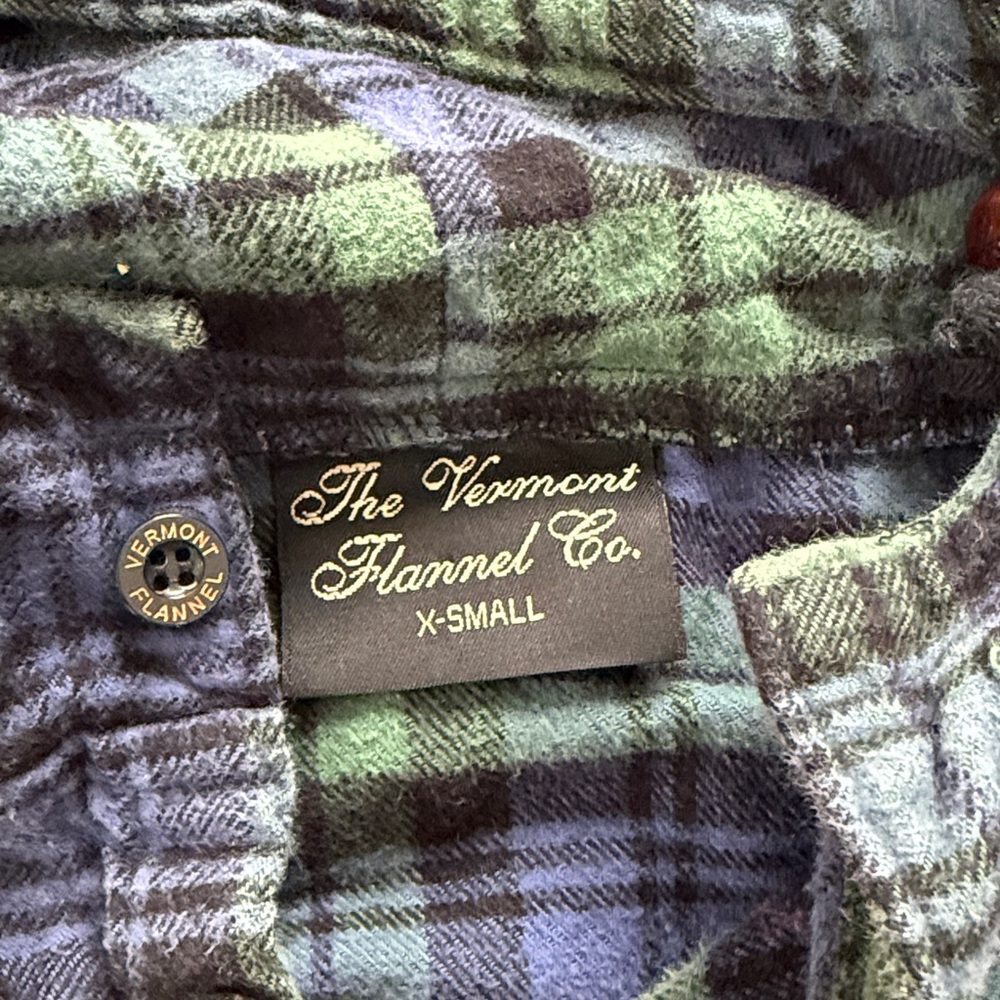 Vermont Flannel Co Henley pullover plaid shirt hoodie men’s xs - Picture 4 of 6